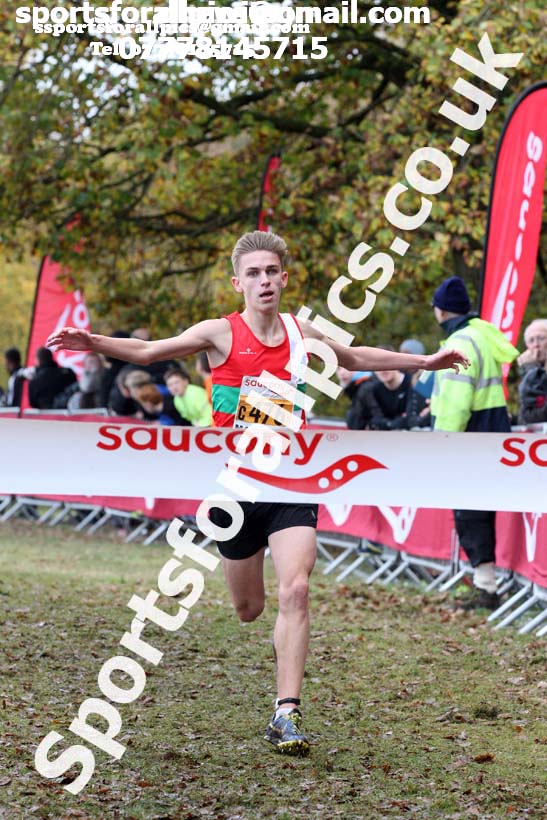 Mens under-17s National Cross Country Relay, Berry Hill Park, Mansfield. Photo:  David T. Hewitson/Sports for All Pics